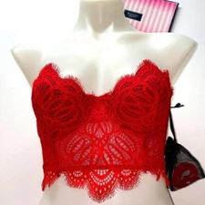 🔥VICTORIA SECRET BRA Dream angel lined SZ32D multi-way strapless Red New