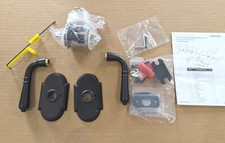 Emtek C8208TUS19 Concealed Privacy Turino Lever w Rosette In Flat Black 