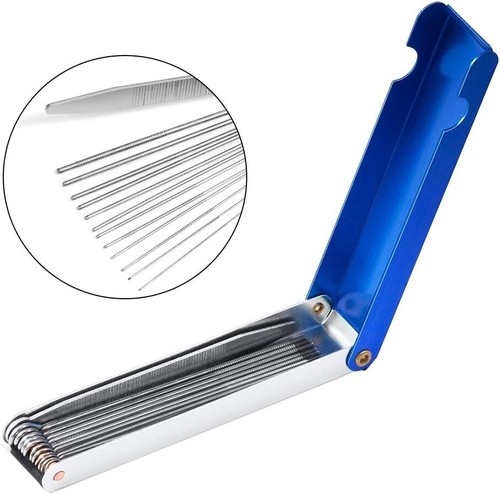 Carburetor Cleaning Kit Carb Dirt Jet Cleaner Tools 13 Needle 5 Wires Brush Tool - Foto 10 di 16