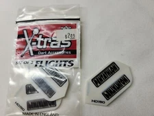 Dart World Pentathlon THICK HD150 White SLIM Dart Flights 1 set of 3 NEW STOCK