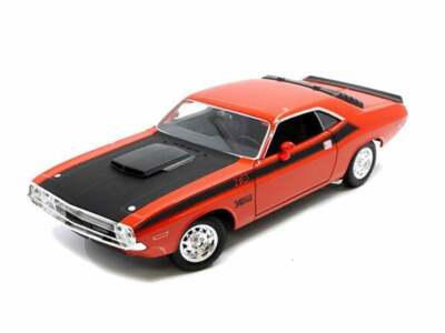 1970 Dodge Challenger T/A Orange Diecast 1:24 Scale Model Car