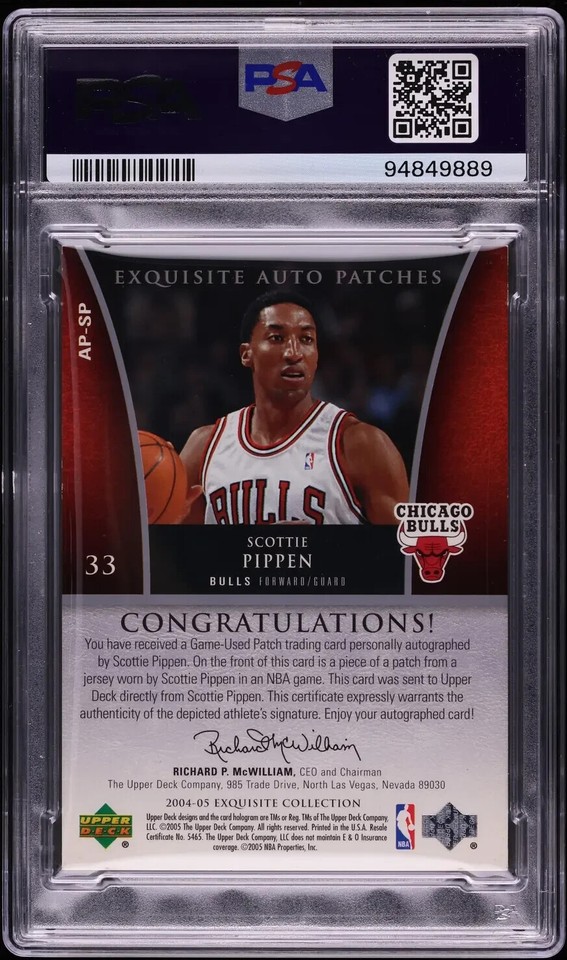 Scottie Pippen 2003-04 Sweet Shot Game Used Jersey #BP-J