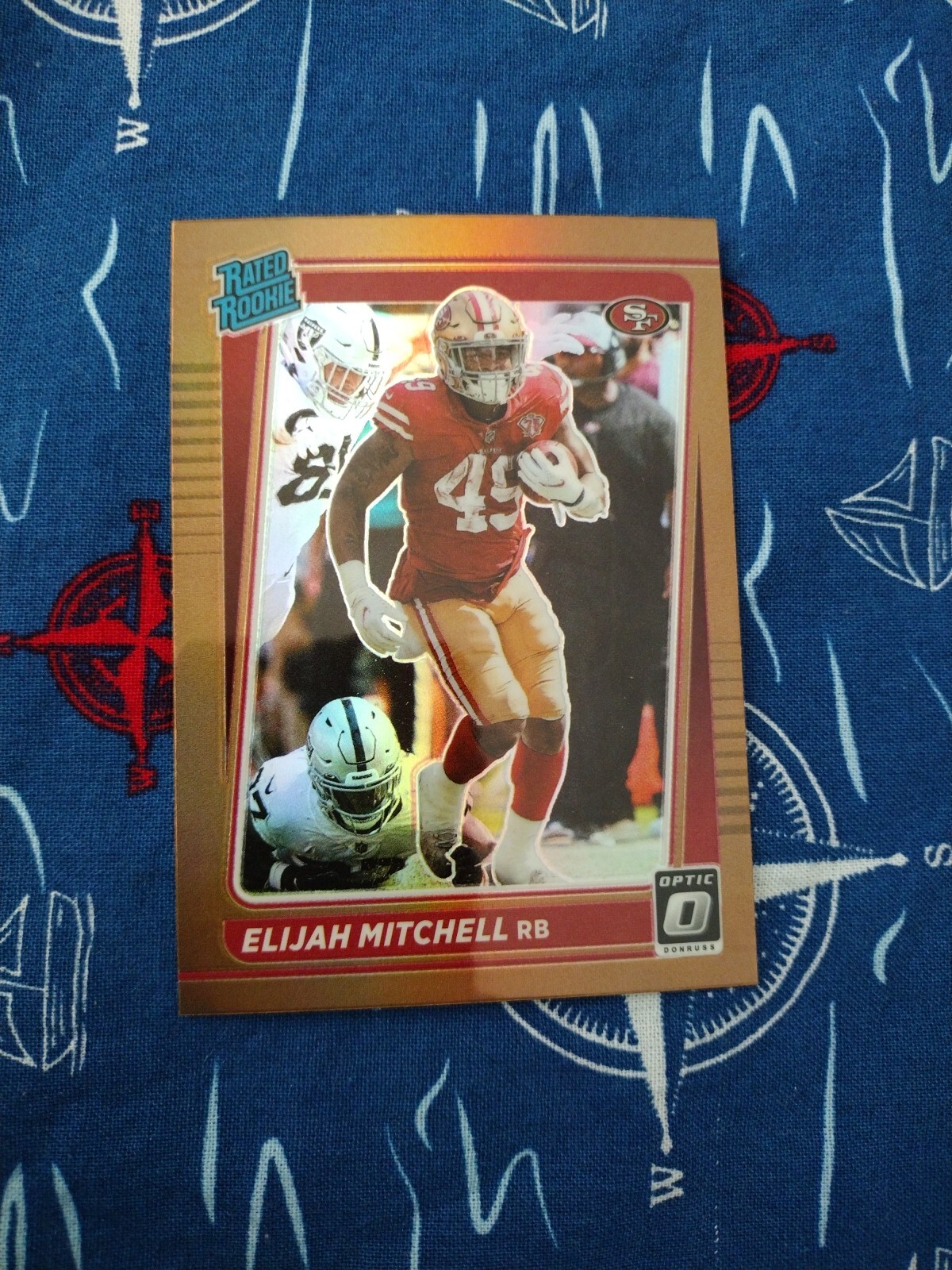 2021 Elijah Mitchell RC San Francisco 49ers BRONZE Prizm Rated Rookie Optic #291