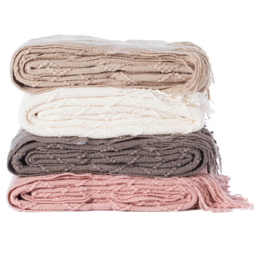 Decorative Throw Blanket - 50x60 in Soft Knit with Delightful Fringe Edges - Picture 4 of 19
