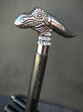 Nautical Collectible Antique dragon Designer Handle black wooden walking stick