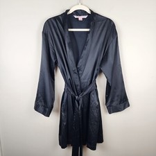 Victoria's Secret OS one size black satin silky robe