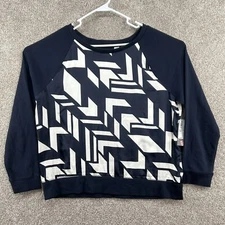 NWT JCP Women's Sweater Size Extra Large Blue White Long Sleeve Pullover