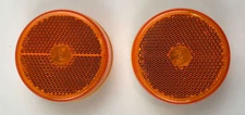Triton 03521 Amber 2.5 Inch Round Clearance Sidemarker Light - 2 Pack