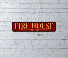 Custom Fire House Sign City Patriotic Fireman Police Gift for Dad 104182002066
