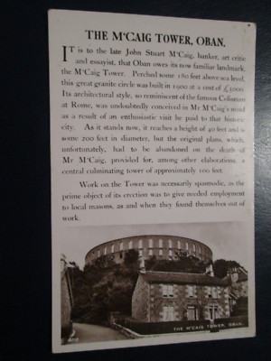 Postkarte des M'Caig Tower Oban (unbespielt RP)