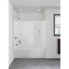 60 x 57" Five Piece Glue Up Bath Tub Surround System High Gloss White Self Drain