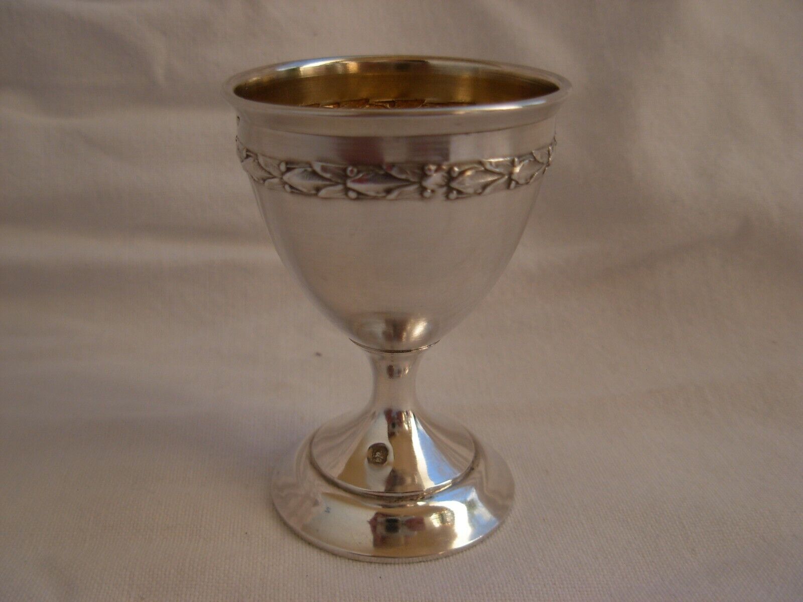  ANTIQUE FRENCH STERLING SILVER EGG CUP,EARLY 20th CENTURY.