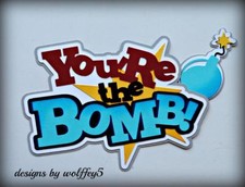 CRAFTECAFE BOY GIRL TITLE premade paper piecing scrapbook diecut piece WOLFFEY5