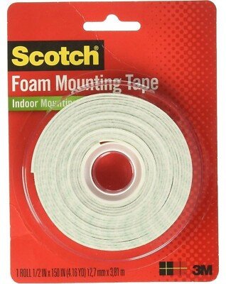 Scotch Foam Montageband 12,7 mm x 3,81 mtr Montageband & doppelseitiges Klebeband