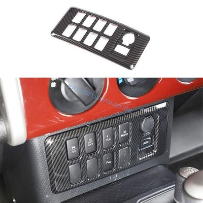 For Toyota FJ Cruiser 2007-2014 Console Cigarette Lighter Panel ABS Carbon  Fiber