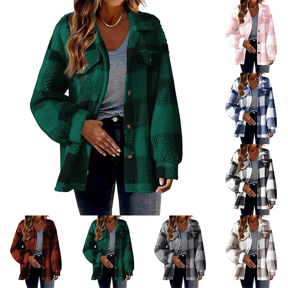 Green plaid deals jacket womens