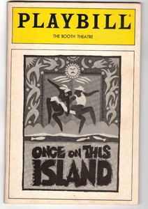 ONCE ON THIS ISLAND Nov. 1990 Playbill: La Chanze, Ellis E. Williams