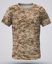 New Men's Digital Camo Tactical Military Short Sleeve T-Shirt