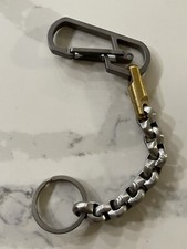 EDC Titanium Ti Carabiner Keychain w/Heavy D Link Chain, 8-3/8  /212.72mm