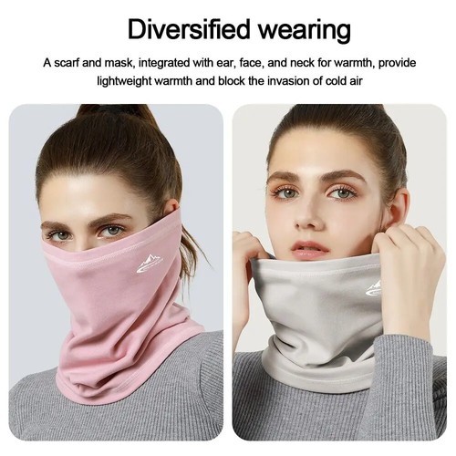 Winter Sports Bandana Running Velvet Thermal Neck Warmer Ski Hiking CyclingScarf - Picture 14 of 19