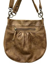 Roots Canada Olivia Leather Hobo 2 Way Brown Handbag Crossbody Bag -excellent