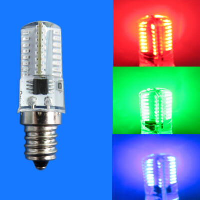10pcs E12 Candelabra C7 LED bulb Red/Green/Blue Lamp 110V Decorative lights H