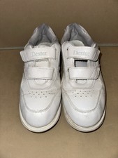 Dexter Men  s Size 8 M Bowling Shoes, V-Strap, White, Slide-Rite, B2513-9 Good