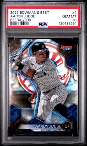 2023 Topps Bowman's Best Aaron Judge #2 Refractor PSA 10 Yankees