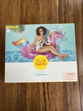 Sun Squad Pink Unicorn Pool Swim XL Inflatable Tube Float 76.5" x 33"