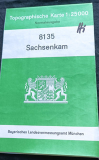Sachsenkam 8135 Topographische Karte Bayer. Landesvermessungsamt Dietramszell