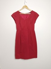 Sportscraft Womans Red Cotton Blend Pencil Dress Size 8 Like New
