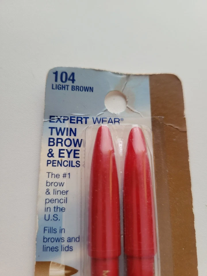 Maybelline Expert Wear Twin Brow and Eye Pencils 104 Light Brown SEALED RETIRED - Image 3 of 4