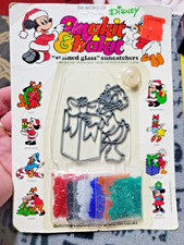 Makit  Bakit Donald Duck Stained Glass Ornament Kit 1981 World Of Disney NIB