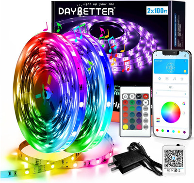 Led Strip Lights Smart with App Control Remote, 2835 RGB for Bedroom, Music Sync