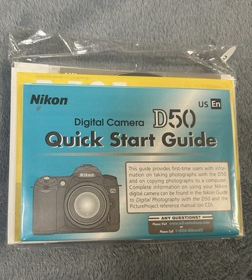 Nikon D50 Digital Camera Genuine Manual User & Quick Guide In English & Spanish