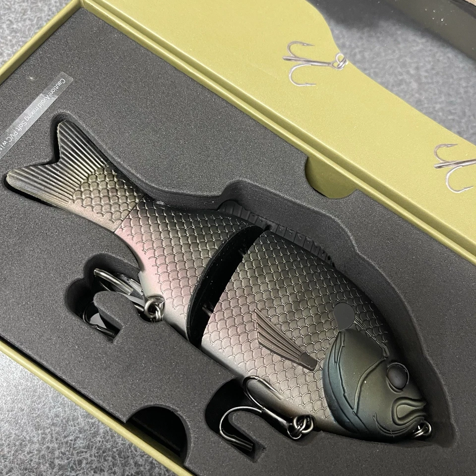 Baitsanity Explorer Gill Glide Floating Color Dark Bluegill Two Extra Tails