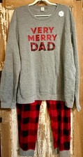 Men's North Pole Trading Company Very Merry Dad Fleece Holiday Pajamas - XXL