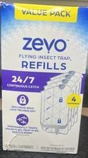 Zevo Flying Insect Trap Refill Cartridges (4 Cartridges)