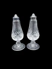Vintage Waterford Crystal Lismore Footed Salt Pepper Shakers EPNS Ireland