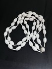 VINTAGE SIGNED MIRIAM HASKELL White Glass Bead Necklace | Elegant Long Strand — photo 1