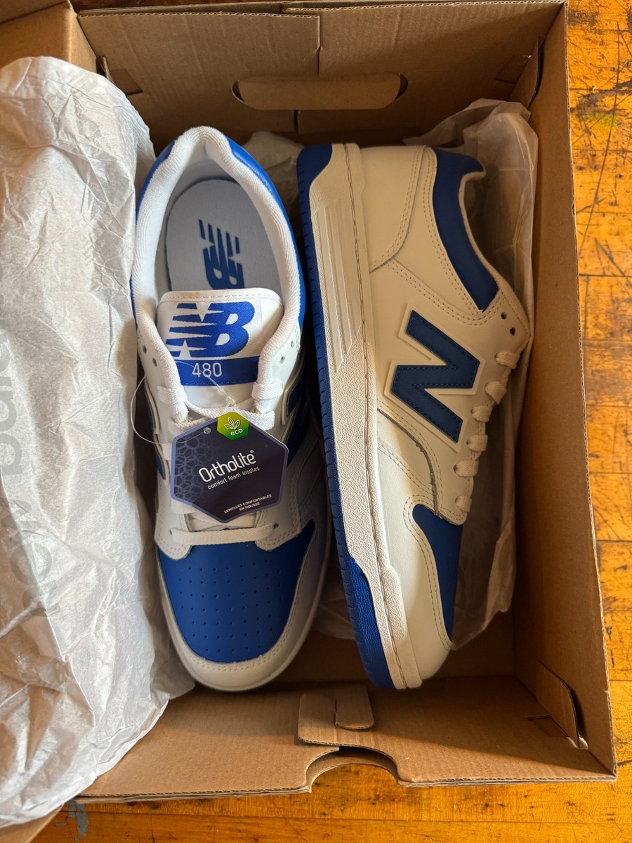 Size 9 - New Balance 480 White Cobalt Blue BRAND NEW W  display picture 1