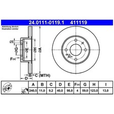 2x Bremsscheibe vorne für Fiat Seicento-600 187 | 259458