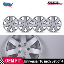 Universal 16 Sliver Wheel Covers Full Rim Snap On Hubcaps For Steel Rim 4-pack Universal 16 Sliver Wheel Covers Full Rim Snap On Hubcaps For Steel Rim 4-pack
