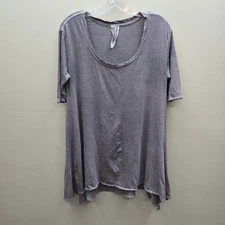 Free People Melrose Swing Tunic Top Boho Casual Oversized Slouchy Gray SZ Small