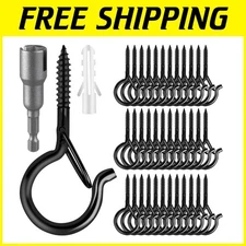 Swivel Hooks 100 Pack - Outdoor String Lights Hangers