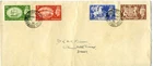 1951 FESTIVAL HIGH VALUES GREAT BRITAIN KINGGEORGE 6th FDC CDS PMKS HAND ADDRESS