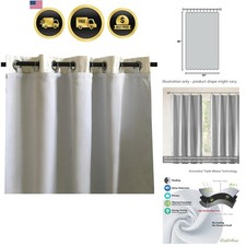Thermal Insulated Blackout Curtain Liner 2 Panels Each Liner Size 50 Inch by ...