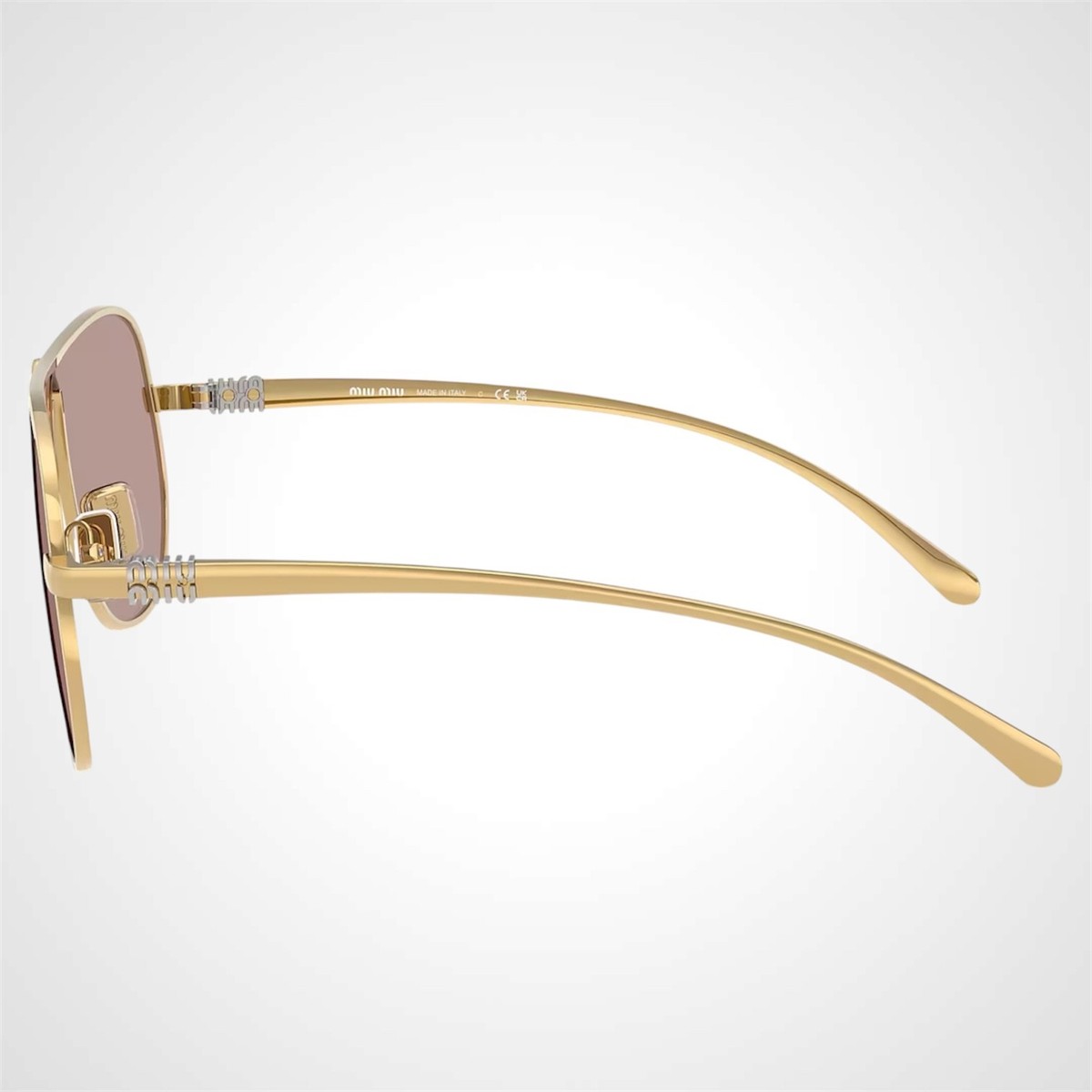 Bad Bunny MIU MIU Sunglasses Glasses MUA56S 5AK20I Gold  display picture 3
