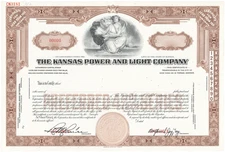 The Kansas Power and Light Company. Stock Certificate.