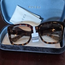 Gucci GG1338S 003 Oversized Square Tortoise Shell Brown Women's Sunglasses